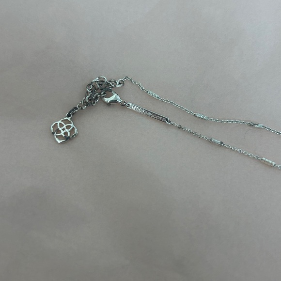 Kendra Scott Sterling Silver Minimal Disc Necklace - Silver - Picture 2 of 4